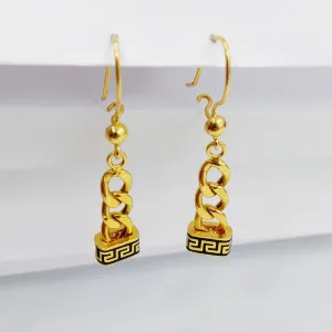 حلق جنزير مرصع ومطلي بالمينا