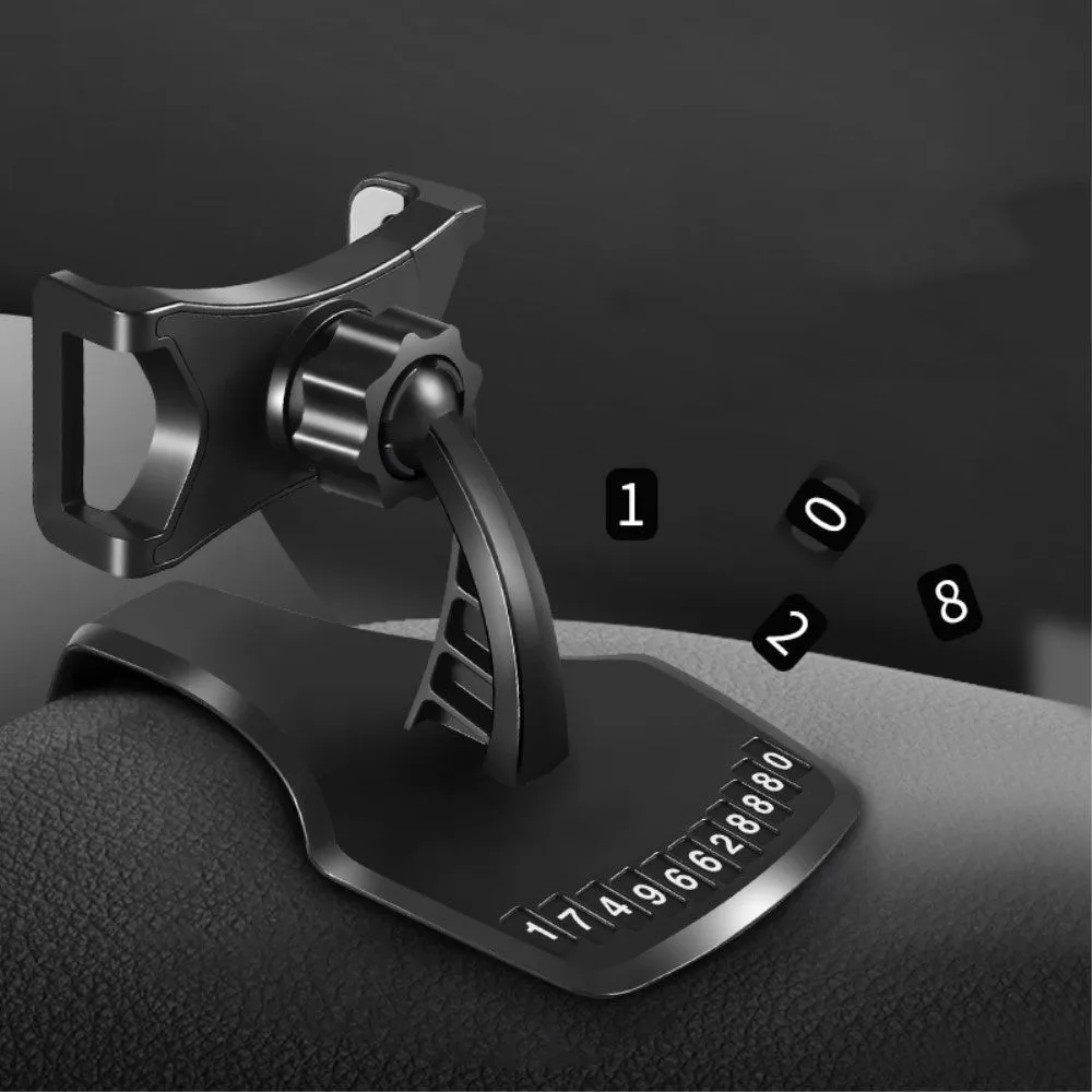 3 in 1 Car GPS Smartphone Holder: Dashboard / Visor Clamp   AC Grid Clip for BLU Brilliant T410 - Black