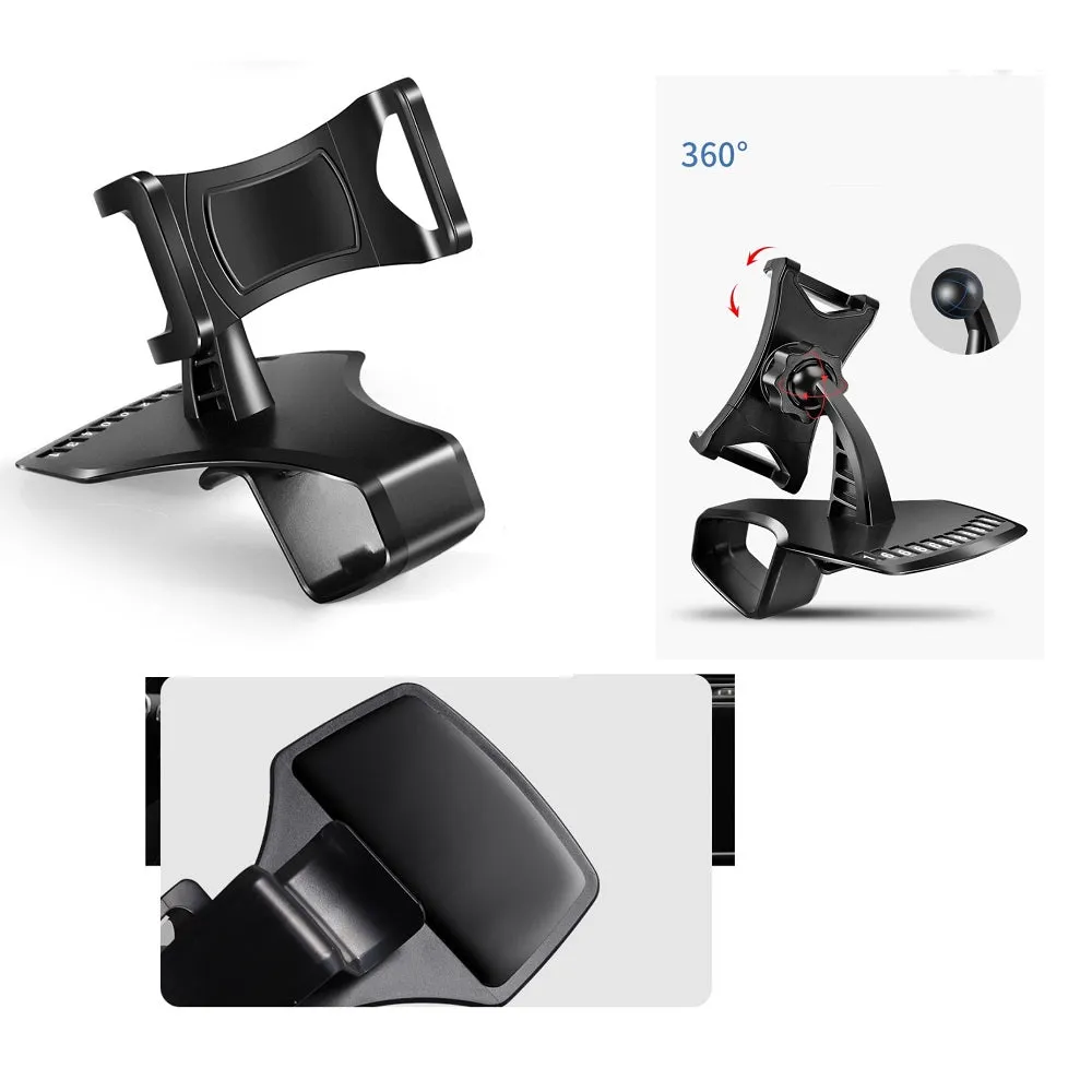 3 in 1 Car GPS Smartphone Holder: Dashboard / Visor Clamp   AC Grid Clip for BLU Brilliant T410 - Black