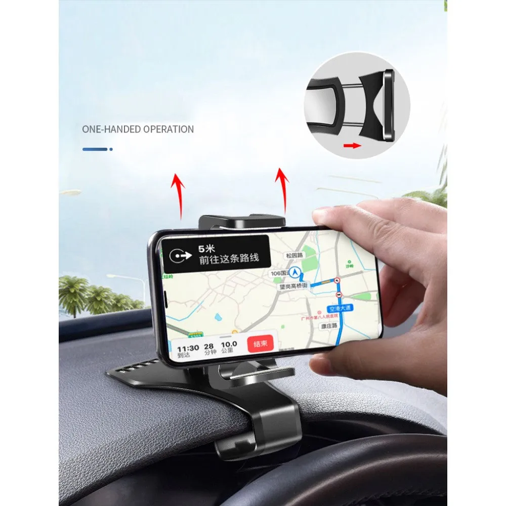 3 in 1 Car GPS Smartphone Holder: Dashboard / Visor Clamp   AC Grid Clip for BLU Brilliant T410 - Black
