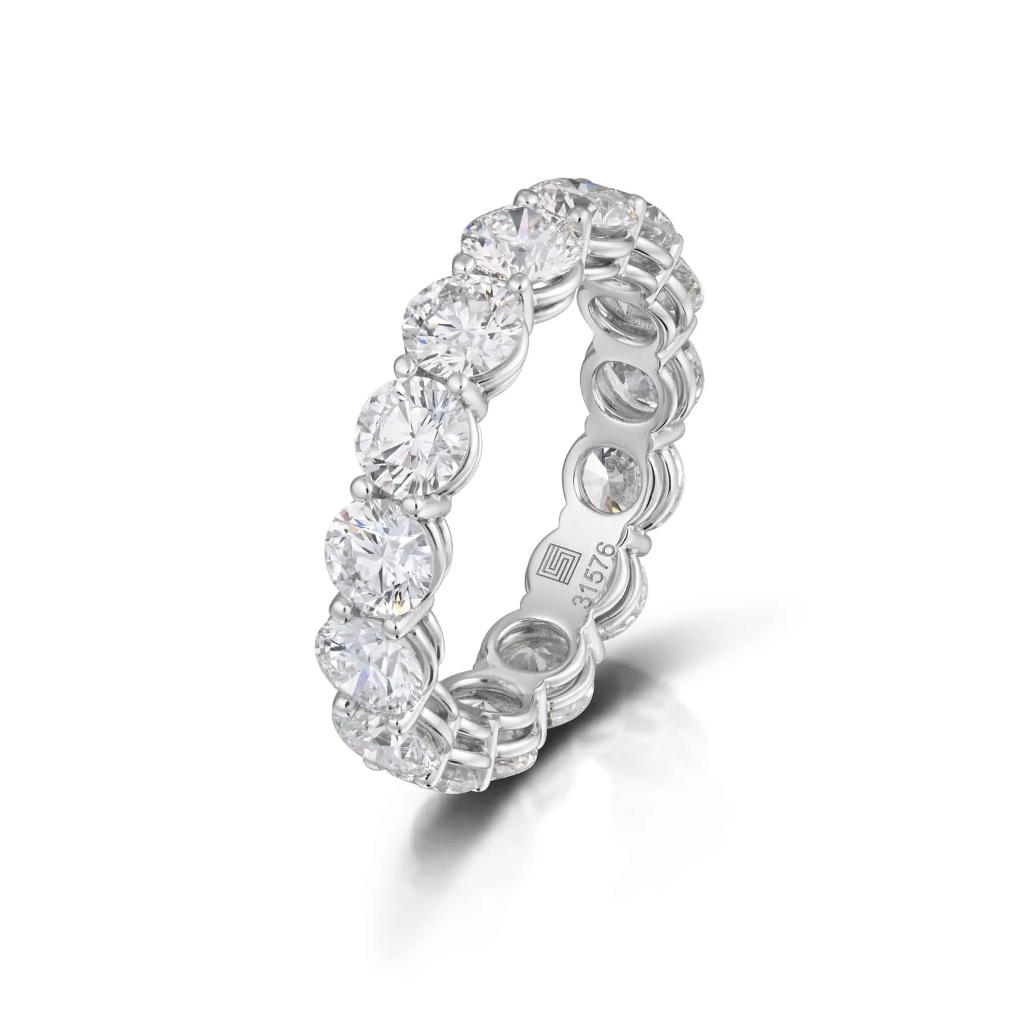 4.94 Carat Round Brilliant Cut Diamond Eternity Band