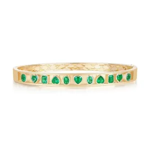 Brilliant Gemstones Bangle Bracelet