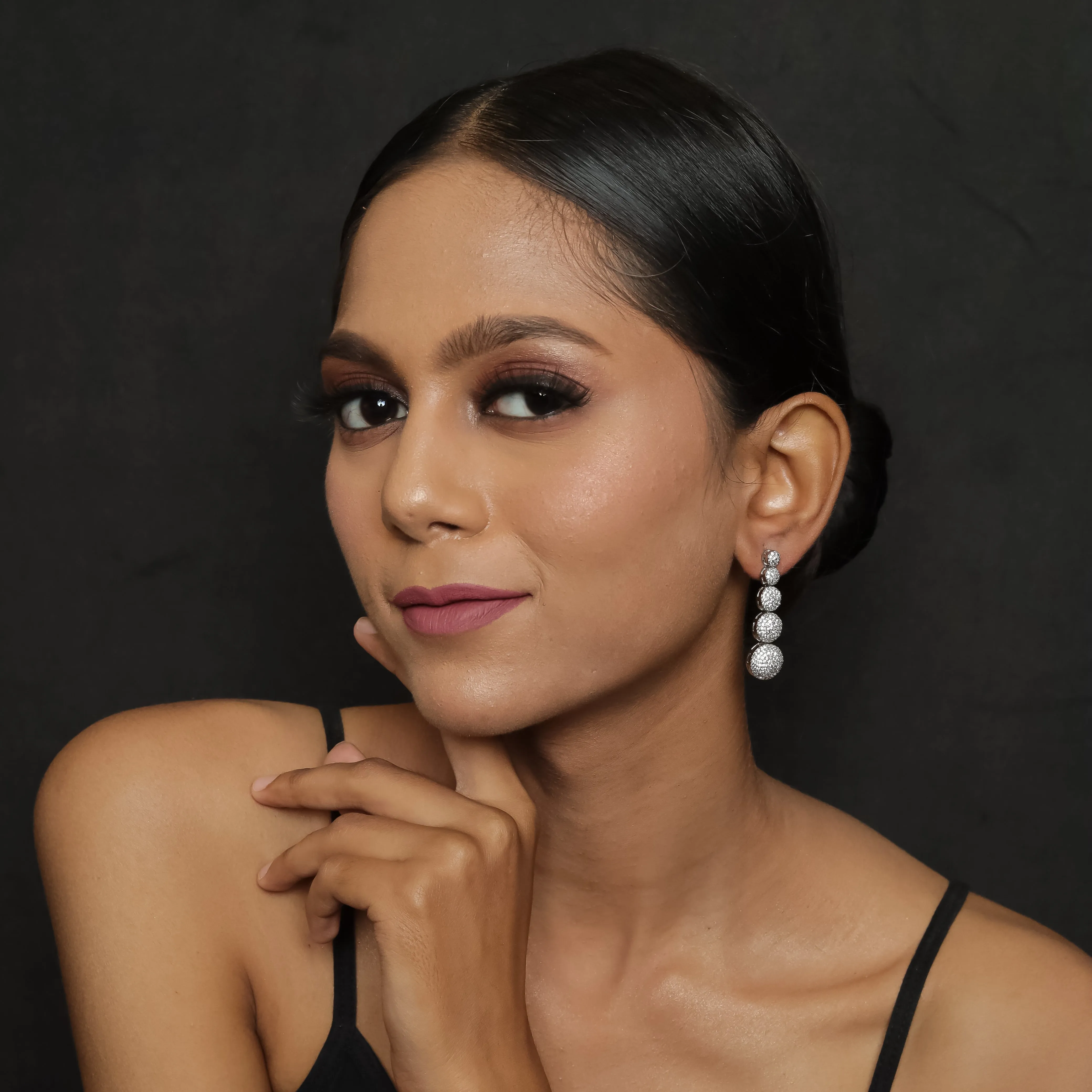 Danglers Zircon/AD Earring 6063-08