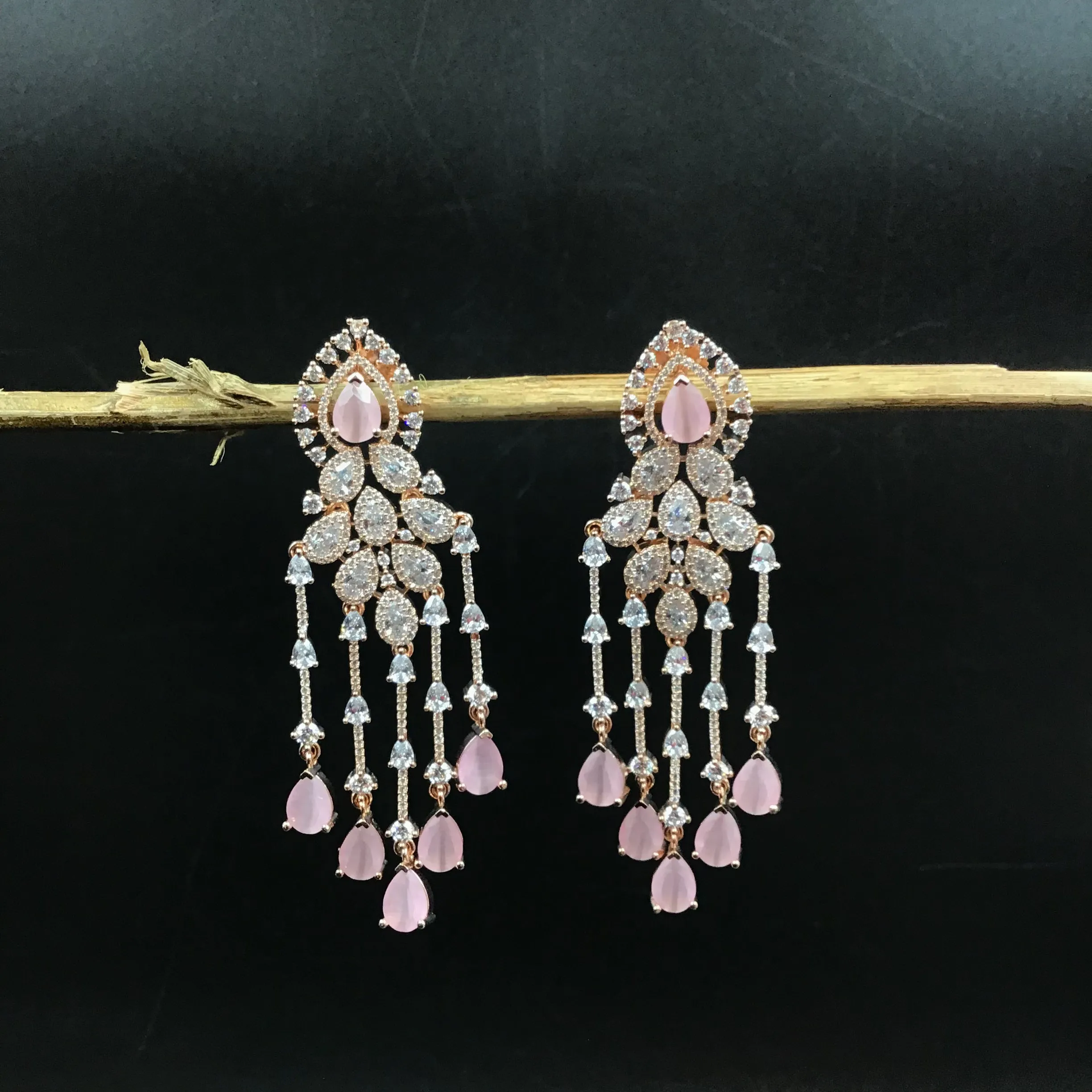 Danglers Zircon/AD Earring 6107