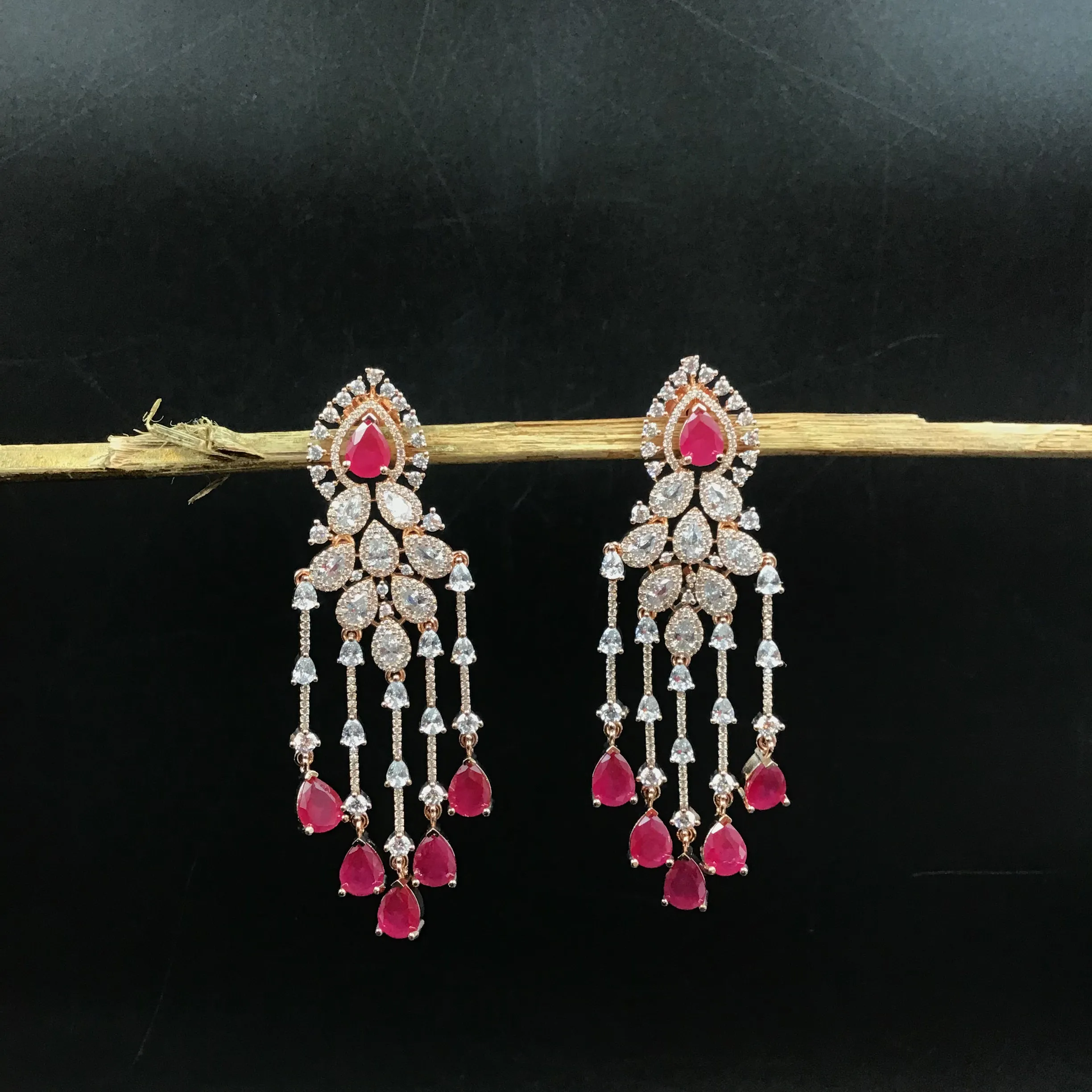 Danglers Zircon/AD Earring 6107