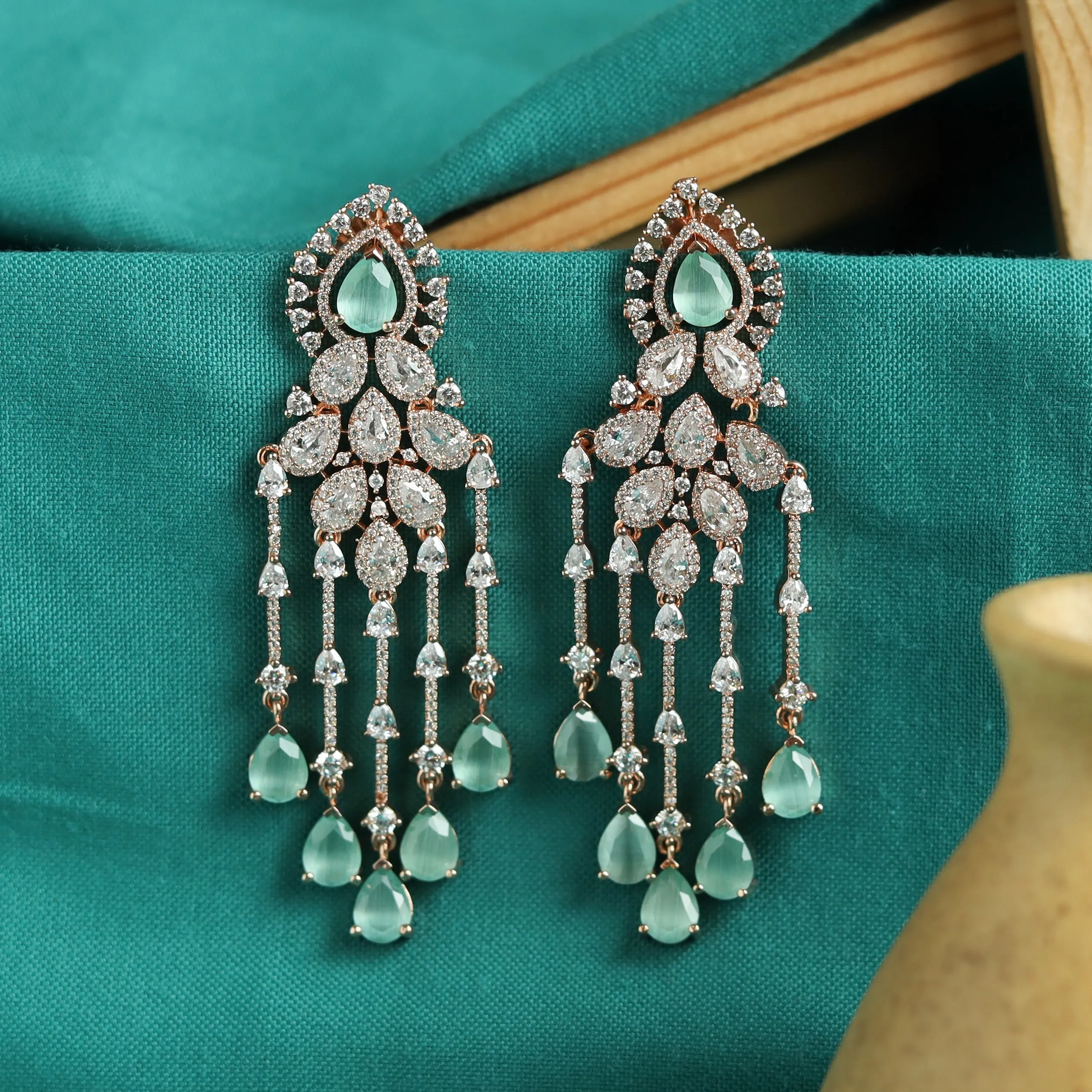 Danglers Zircon/AD Earring 6107