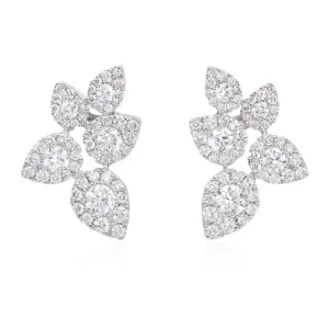 Diamond cluster earrings (SKU E061)
