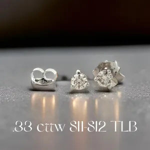 Diamond Dealer Retirement Event Champagne 0.33 cttw Round Brilliant Cut Diamond Stud Earrings 15569