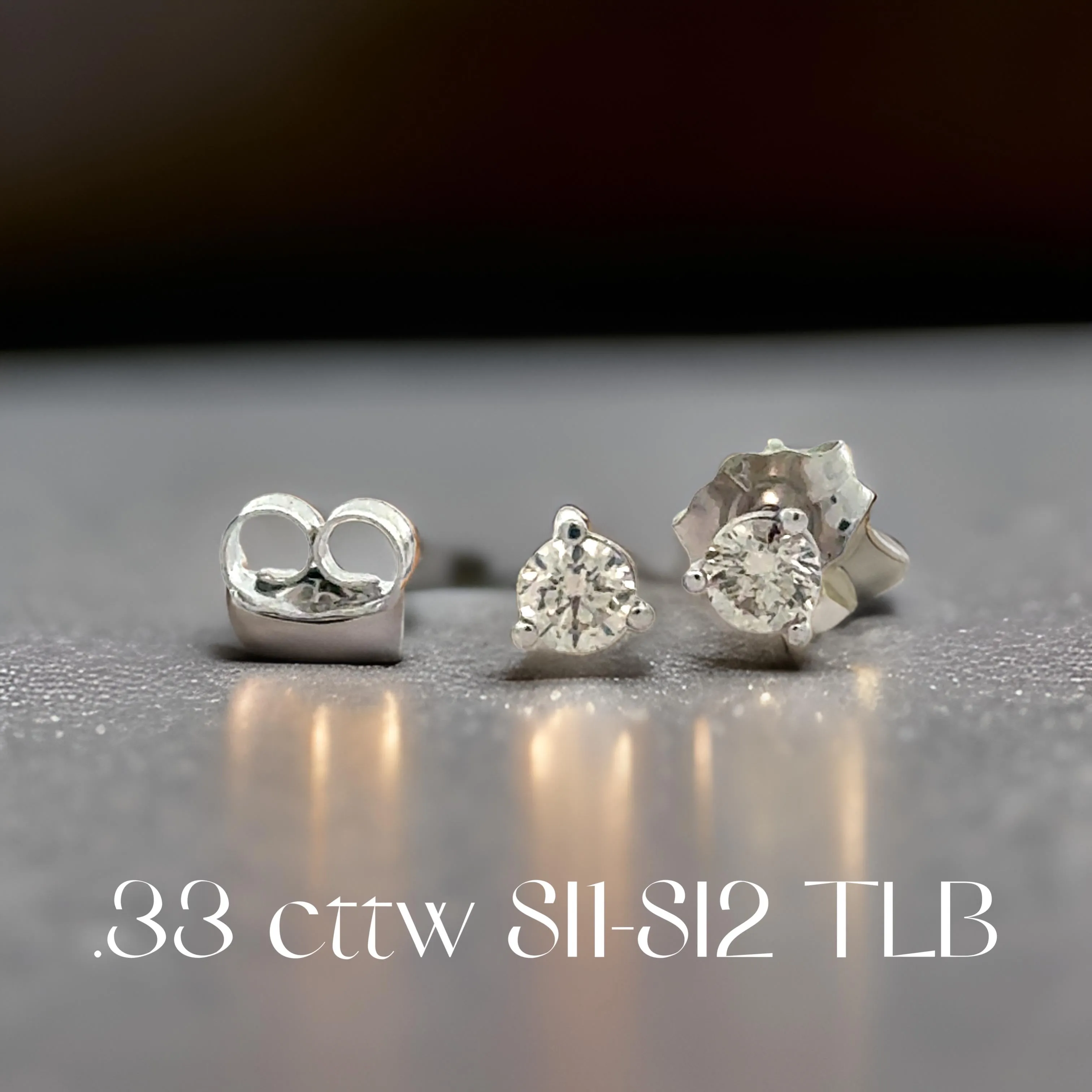 Diamond Dealer Retirement Event Champagne 0.33 cttw Round Brilliant Cut Diamond Stud Earrings 15569