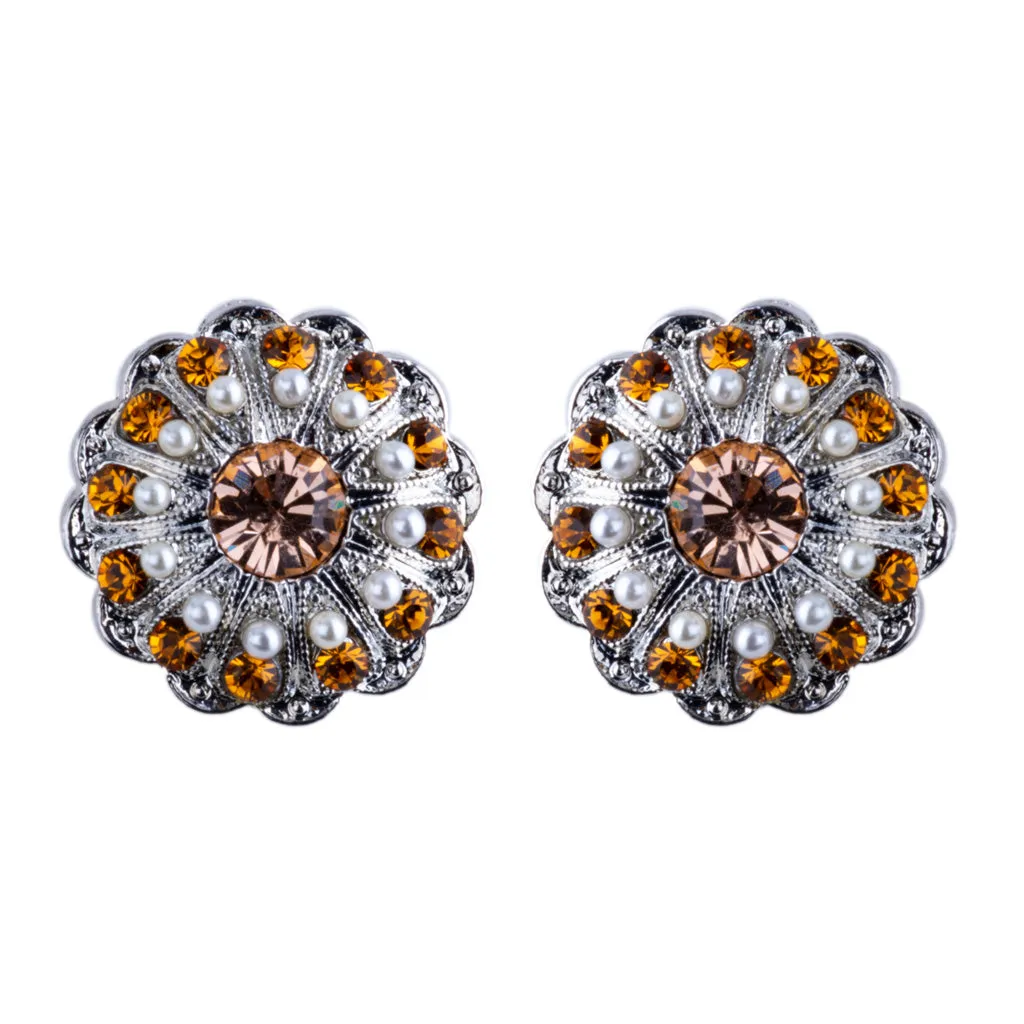 Extra Luxurious Blossom Post Earrings in "Desert Rose" *Custom*