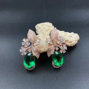 Green Zircon/AD Earring 18368-5550