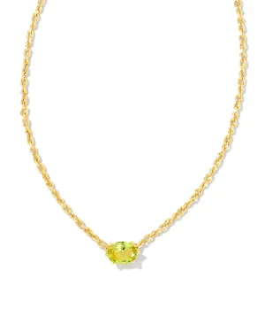Kendra Scott Cailin Crystal Pendant Necklace Gold Peridot Crystal