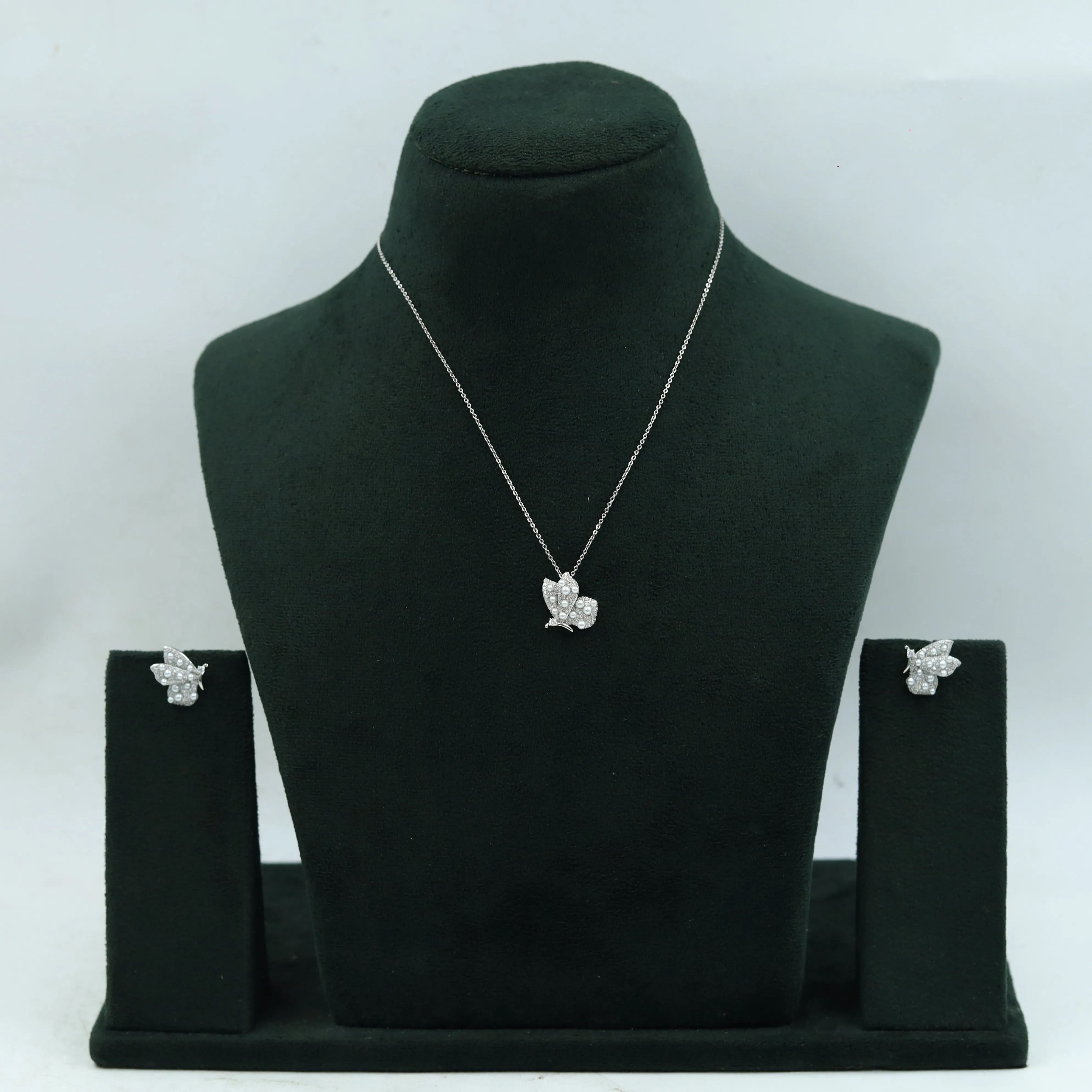 Light Zircon/AD Pendant Set 13978-33