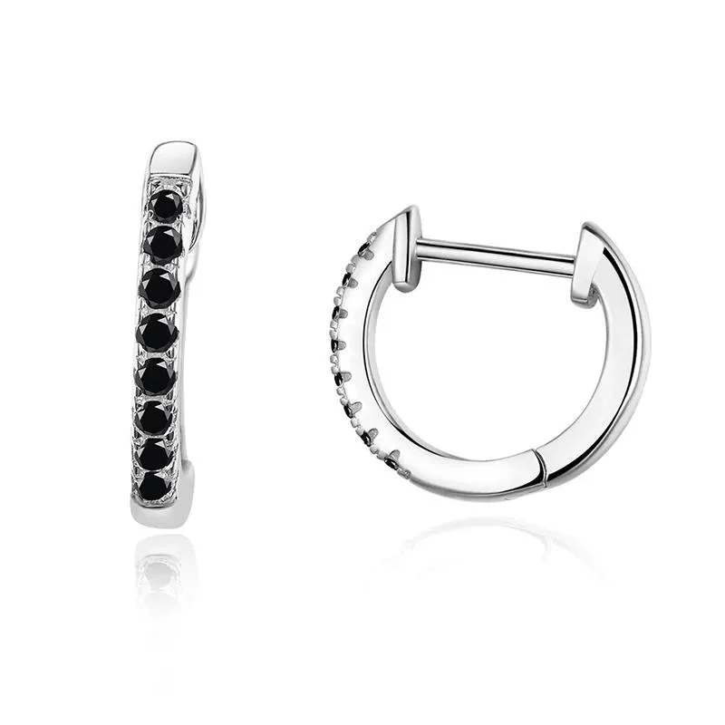 Minimalist Colorful Rhinestones Hoop Earrings