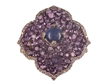 Mosaique Sapphire and Amethyst Ring