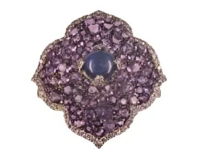 Mosaique Sapphire and Amethyst Ring