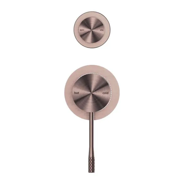 Opal Shower Mixer with Divertor Separate Plate Brushed Bronze