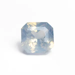 Opalescent Blue Brilliant Sapphire - 3.56ct Cut Corner Square