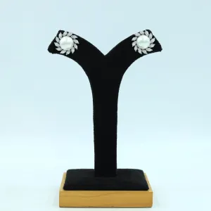Pearl Tops/Studs Zircon/AD Earring 16276-69