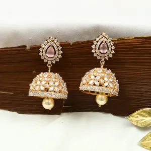 Pink Zircon/AD Earring 18049-5231