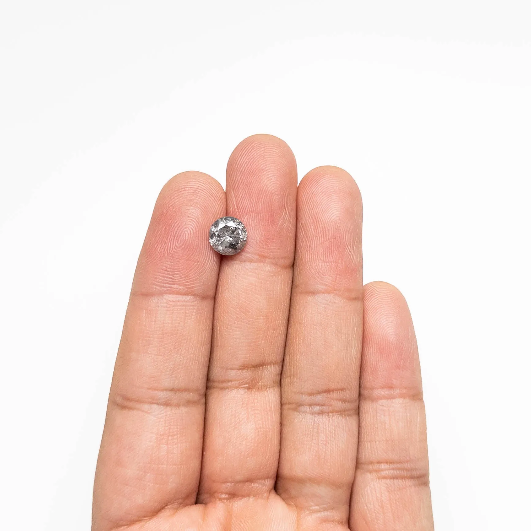 Salt and Pepper Brilliant Diamond - 2.08ct Round
