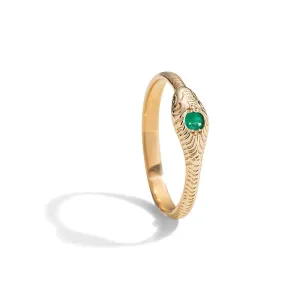 Serpent Band, Emerald, 9kt Yellow Gold