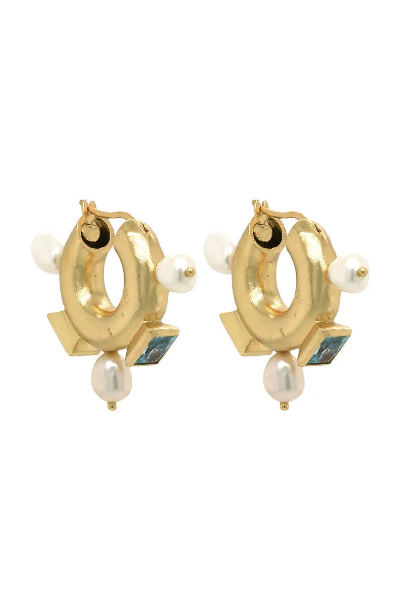 Theodora Earrings in Aquamarine Zircon