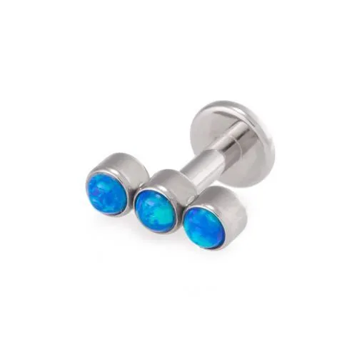 Tilum 18g-16g Internally Threaded 3mm Opal Stop Light Cluster Top - Price Per 1